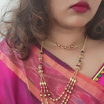 Aarvi goldplated contemporary hasli Necklace set
