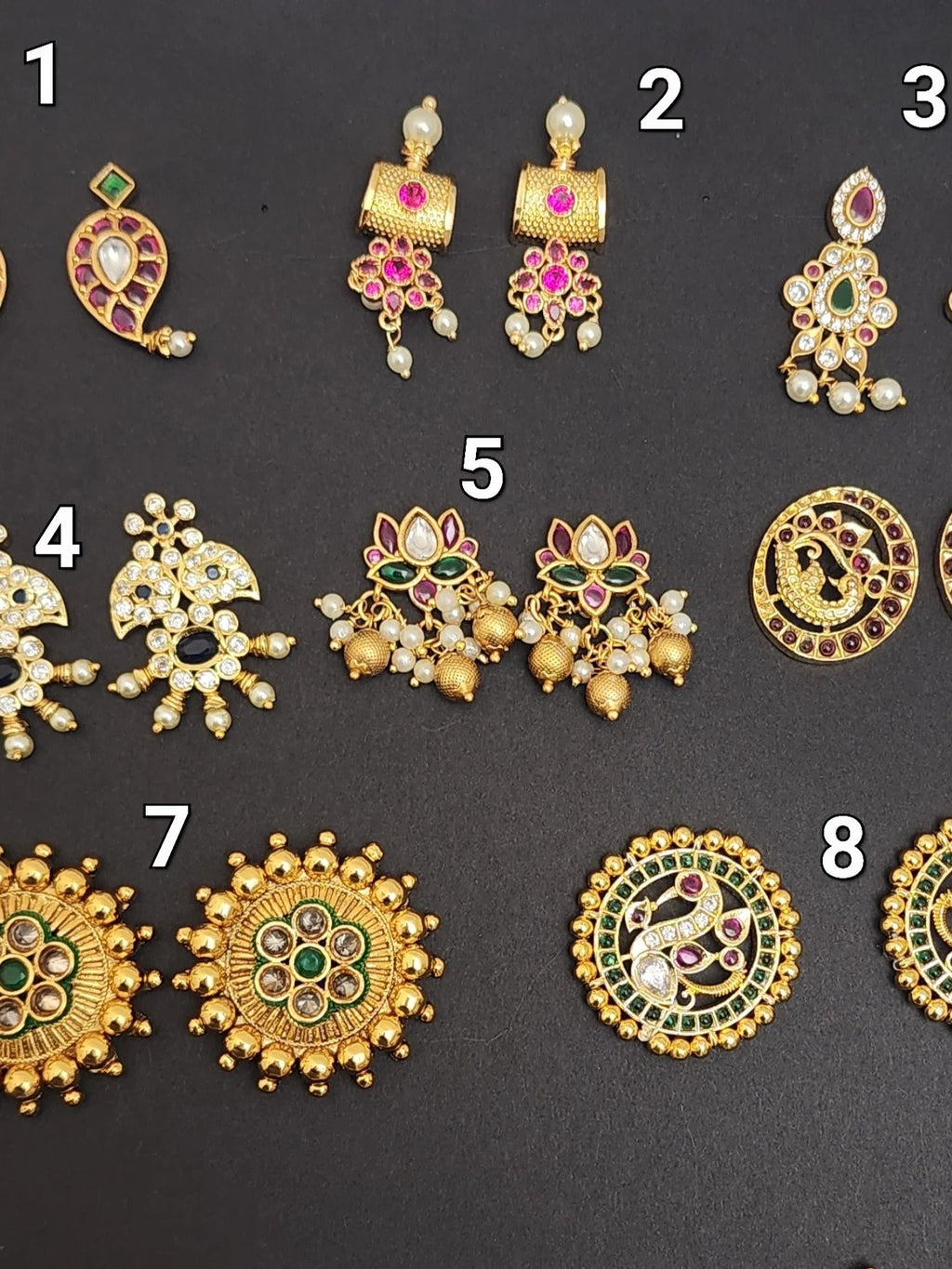 Gold plated earrings collection