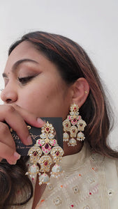 Meena handpainted Jhumka earrings