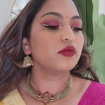 Tiru goldplated statement necklace set