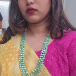 Handmade beaded layered bead necklace