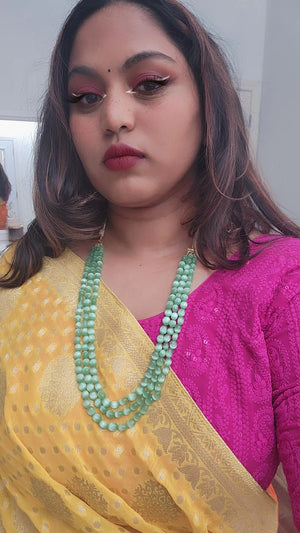 Handmade beaded layered bead necklace