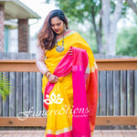 HANDWOVEN PURE LINEN JAMDANI with Mahapuri BORDER Saree