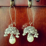 Jhumkas with pearl drop