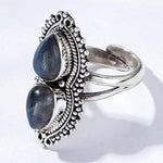 Labradorite adjustable 925 Sterling silver ring