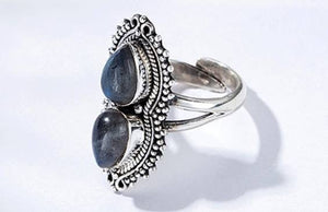 Labradorite adjustable 925 Sterling silver ring