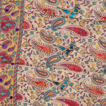 Madhubani dupatta phulkari dupatta hand embroidered dupatta kalamkari gift for her women gifts half white dupatta blue dupatta red dupatta