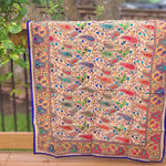 Madhubani dupatta phulkari dupatta hand embroidered dupatta kalamkari gift for her women gifts half white dupatta blue dupatta red dupatta